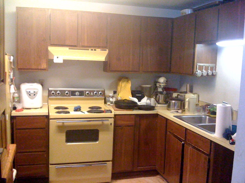 painting kitchen cabinets before and after. We painted the kitchen after